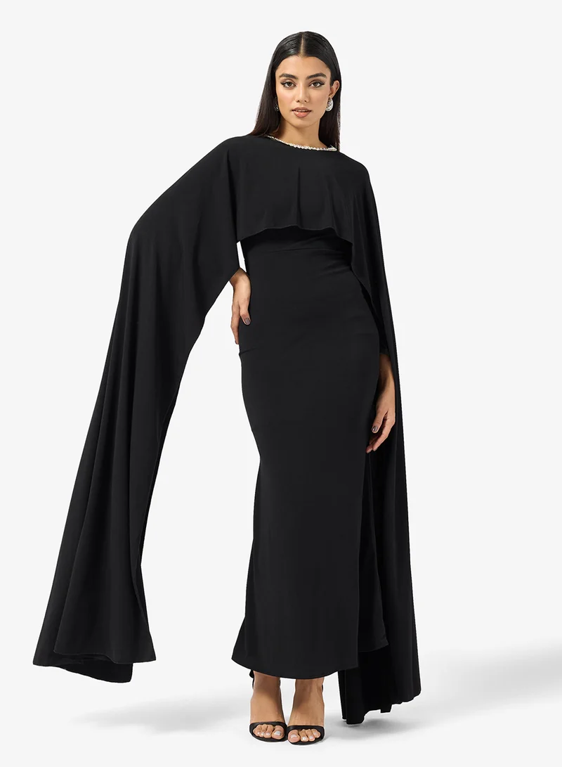 Khizana  Dress With Trailing Cape for Women | Best Price UAE